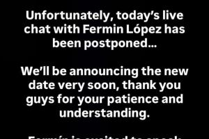 和转会传闻有关吗？费尔明今天的直播对话活动突然被推迟