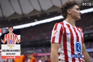 🕷️超级蜘蛛！阿尔瓦雷斯任意球破门+双响 当选马德里德比最佳