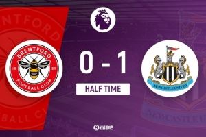 半场-布伦特福德0-1纽卡斯尔联 巴恩斯冷静破门